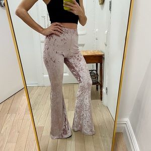 Light Pink Lenni the Label Velvet Flare (Small)